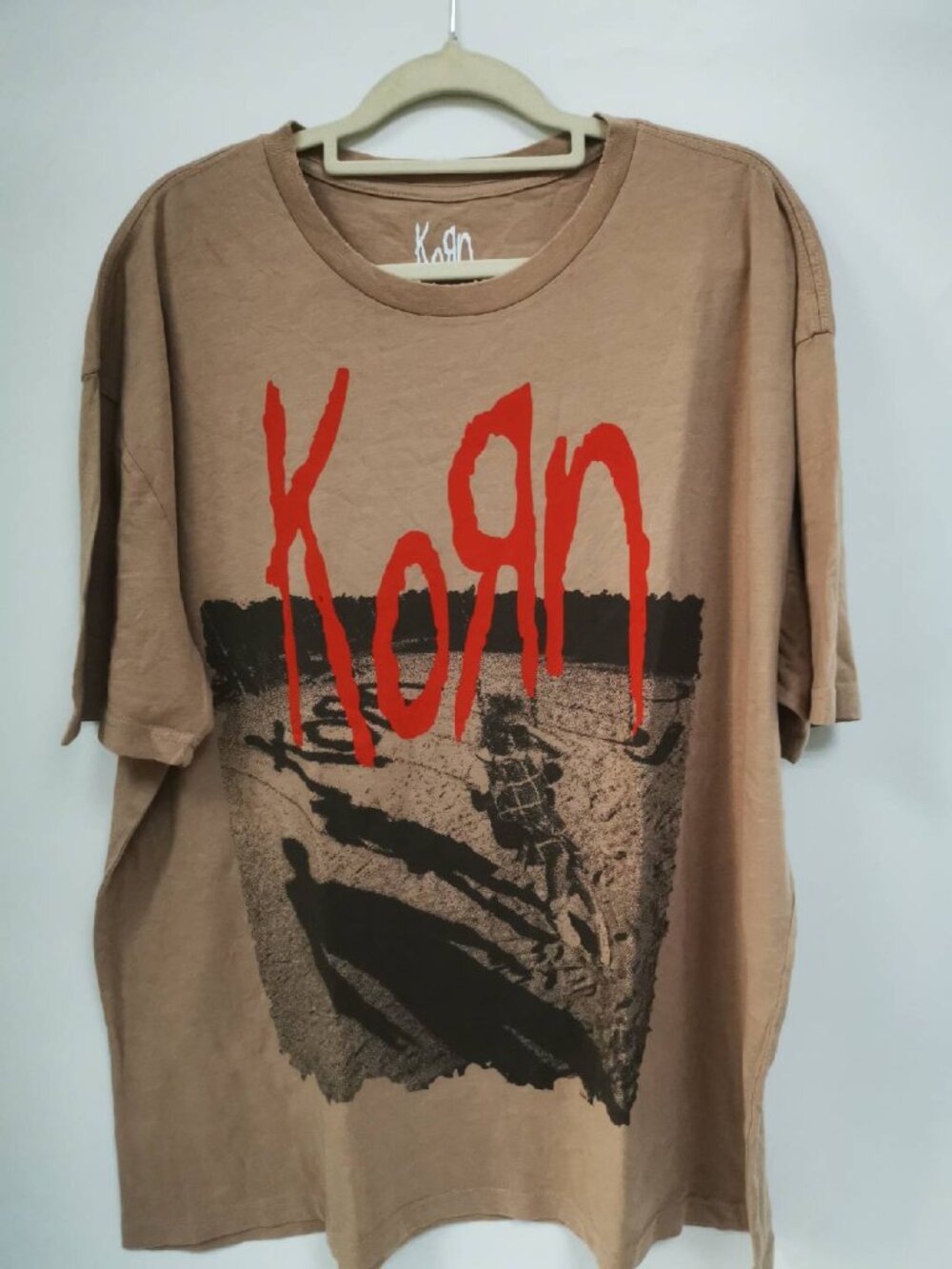 KoRn Vintage Short‑sleeve T‑shirt Unisex Summer Thin Y2K Distressed Tee